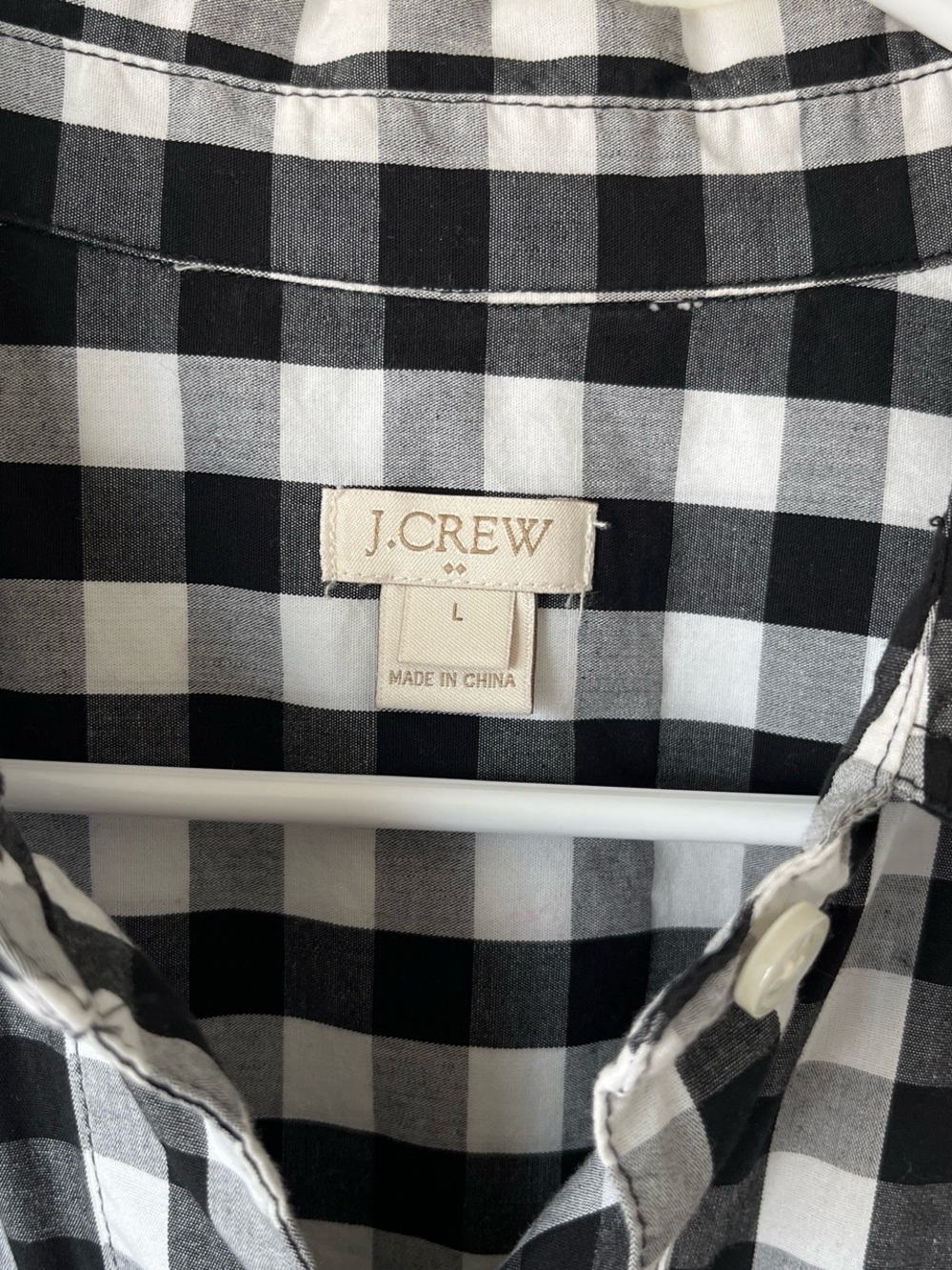 J. Crew Black and White Gingham Short-Sleeve Shirt Dress - Picture 5 of 7